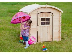 Timbela Casa de madera para niños con suelo - L112xL146xA145 cm / 1.1m² - M505