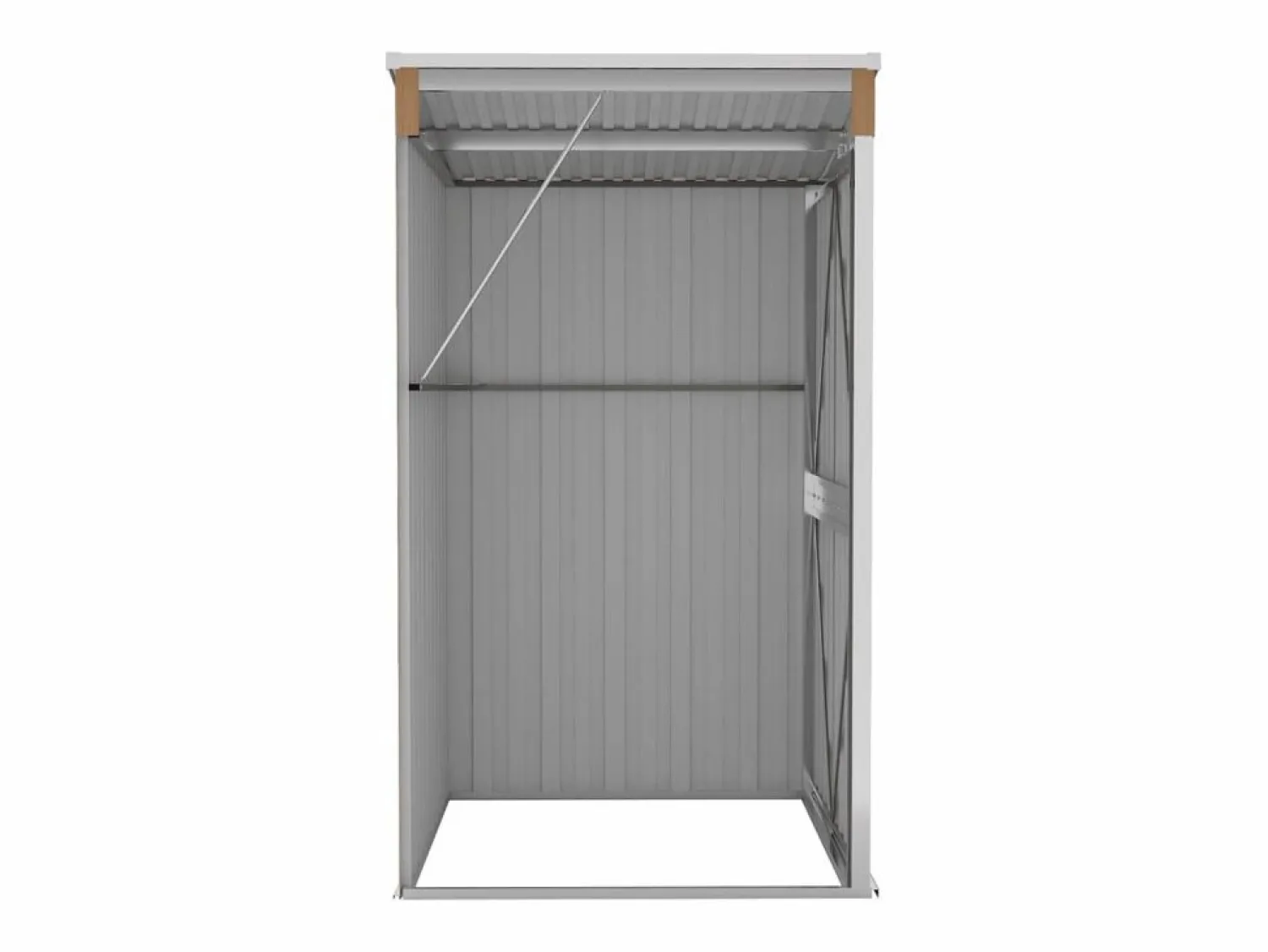 Clearance vidaxl Caseta de jardín adosada Marru00f3n