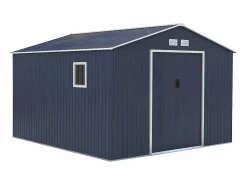 Outlet EXPERTLAND Caseta de jardín ARCHER de acero galvanizado gris - 12,99m² Gris antracita