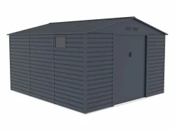 Best EXPERTLAND Caseta de jardín de acero galvanizado antracita 13,12 m² ADELMO Gris antracita