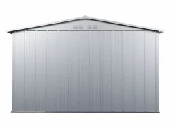 Best Caseta de jardín de 7,82m² de acero galvanizado gris - LINUS Caseta De Jardín