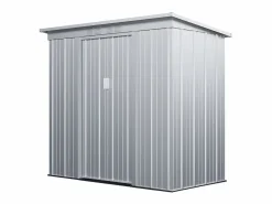 Hot EXPERTLAND Caseta de jardín de 2,32m² de acero galvanizado gris - ACAMAR Gris claro