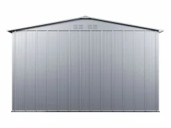 Caseta de jardín de 9,92m² de acero galvanizado gris - LINUS Caseta De Jardín