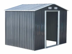 Sale Caseta de jardín de 5,2m² de acero galvanizado gris - MANSO Caseta De Jardín