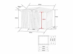 Sale Caseta de jardín de 5,2m² de acero galvanizado gris - MANSO Caseta De Jardín