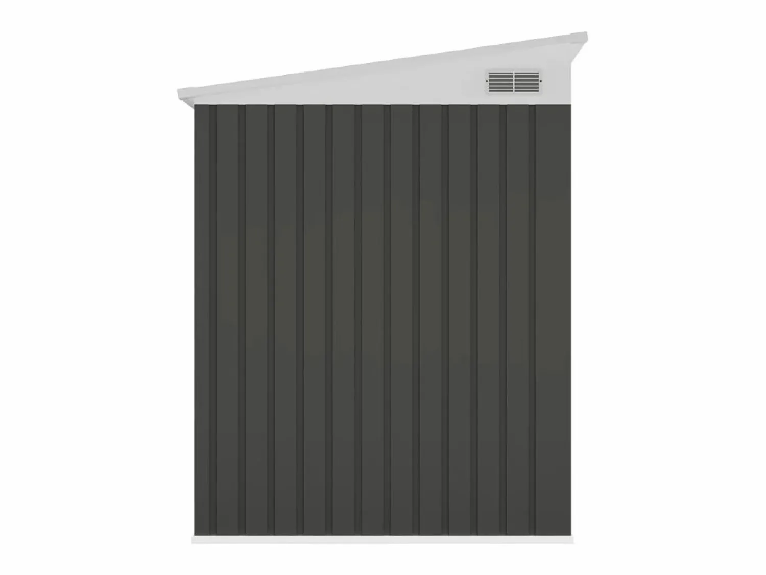 EXPERTLAND Caseta de jardín de metal adosado de acero galvanizado antracita 3,15 m² - DAXTON