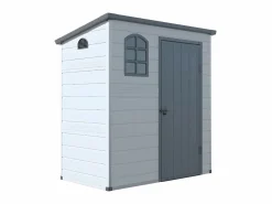 Caseta de jardín de resina gris - superficie 2.12m² - NERIO Caseta De Jardín