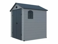 Clearance EXPERTLAND Caseta de jardín de resina gris - superficie 3.65m² - CESIO Gris claro / Gris antracita