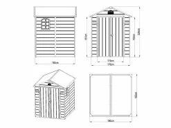 Clearance EXPERTLAND Caseta de jardín de resina gris - superficie 3.65m² - CESIO Gris claro / Gris antracita
