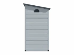 EXPERTLAND Caseta de jardín de resina gris - superficie 2.12m² - ALBERTO