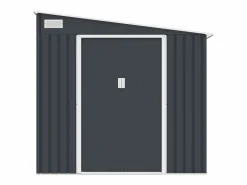 Clearance Caseta de jardín metal adosada de acero galvanizado antracita 4,97 m² DAUSTIN Caseta De Jardín