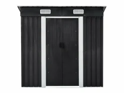 Caseta de jardín metal de acero galvanizado gris 2,3 m² MANSO Caseta De Jardín