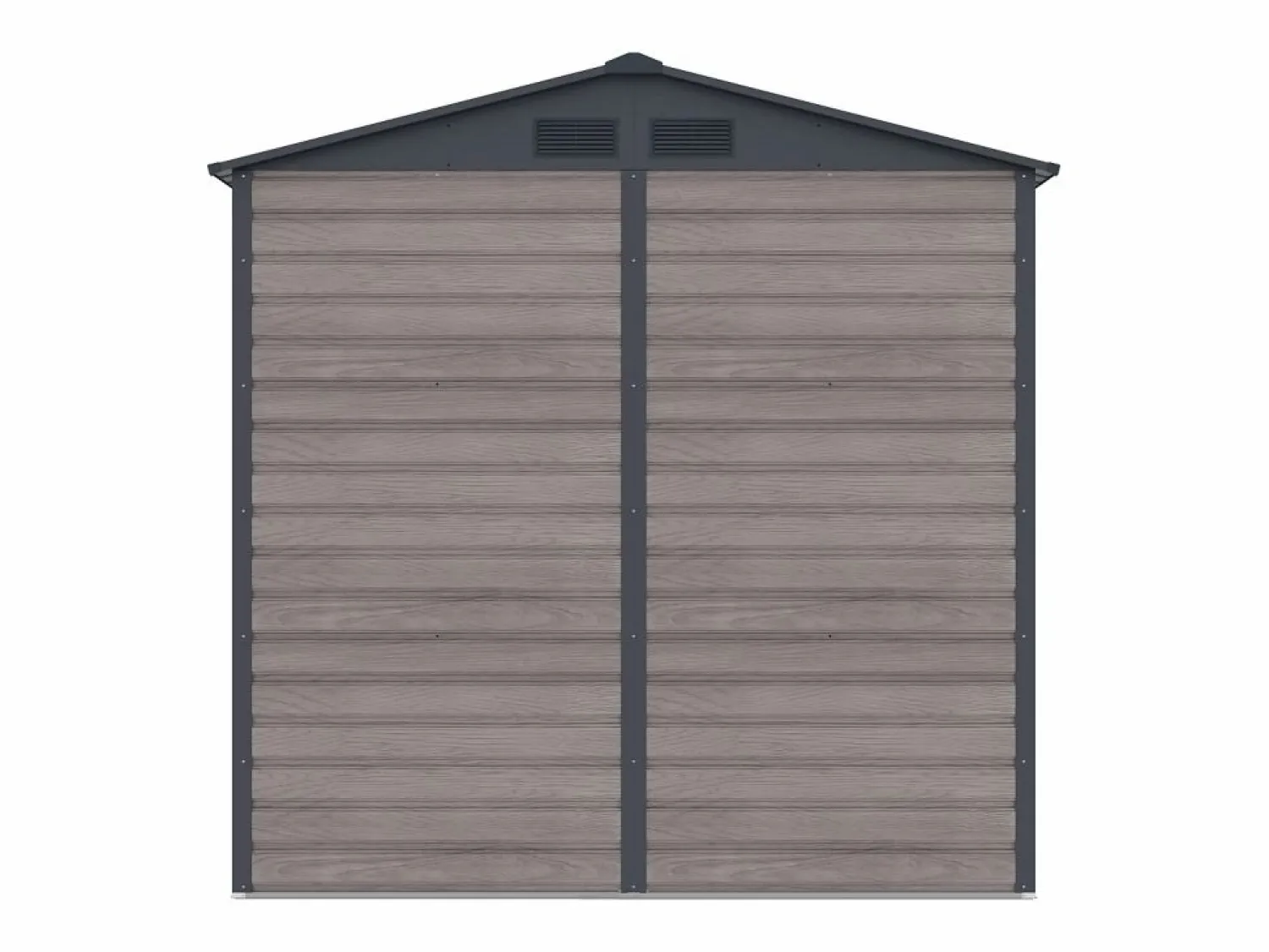Online Caseta de jardín metal de acero galvanizado efecto madera gris 2,79 m² ADELMO Caseta De Jardín