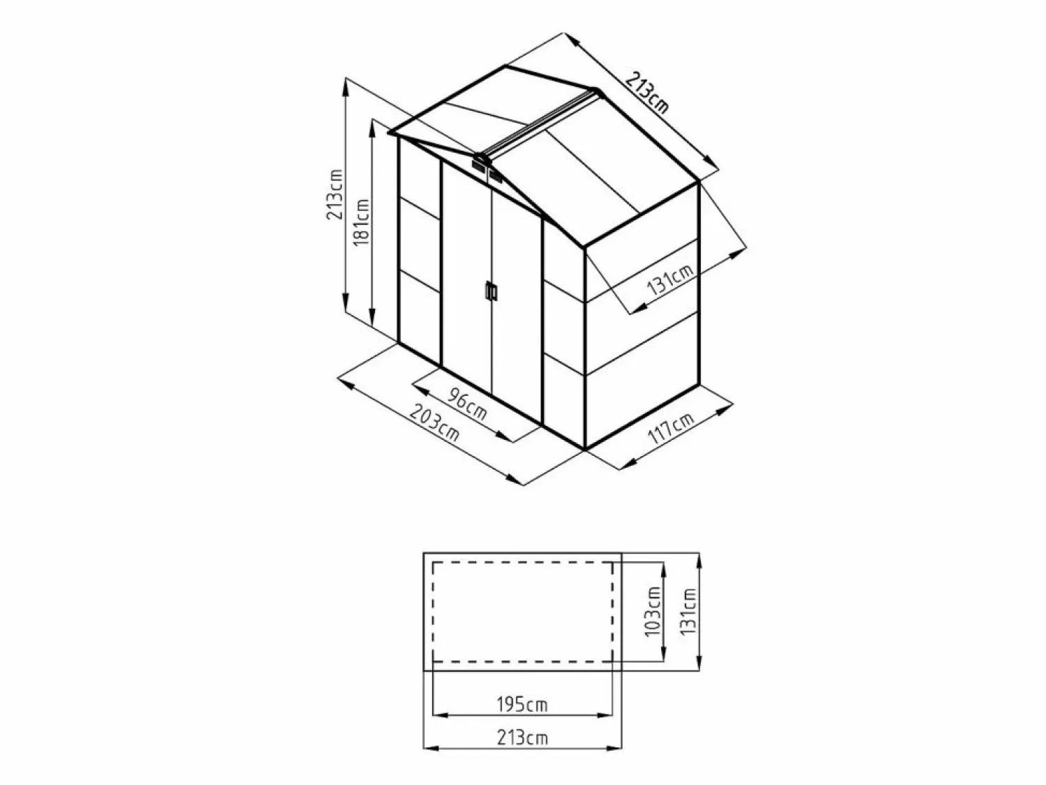 Online Caseta de jardín metal de acero galvanizado efecto madera gris 2,79 m² ADELMO Caseta De Jardín