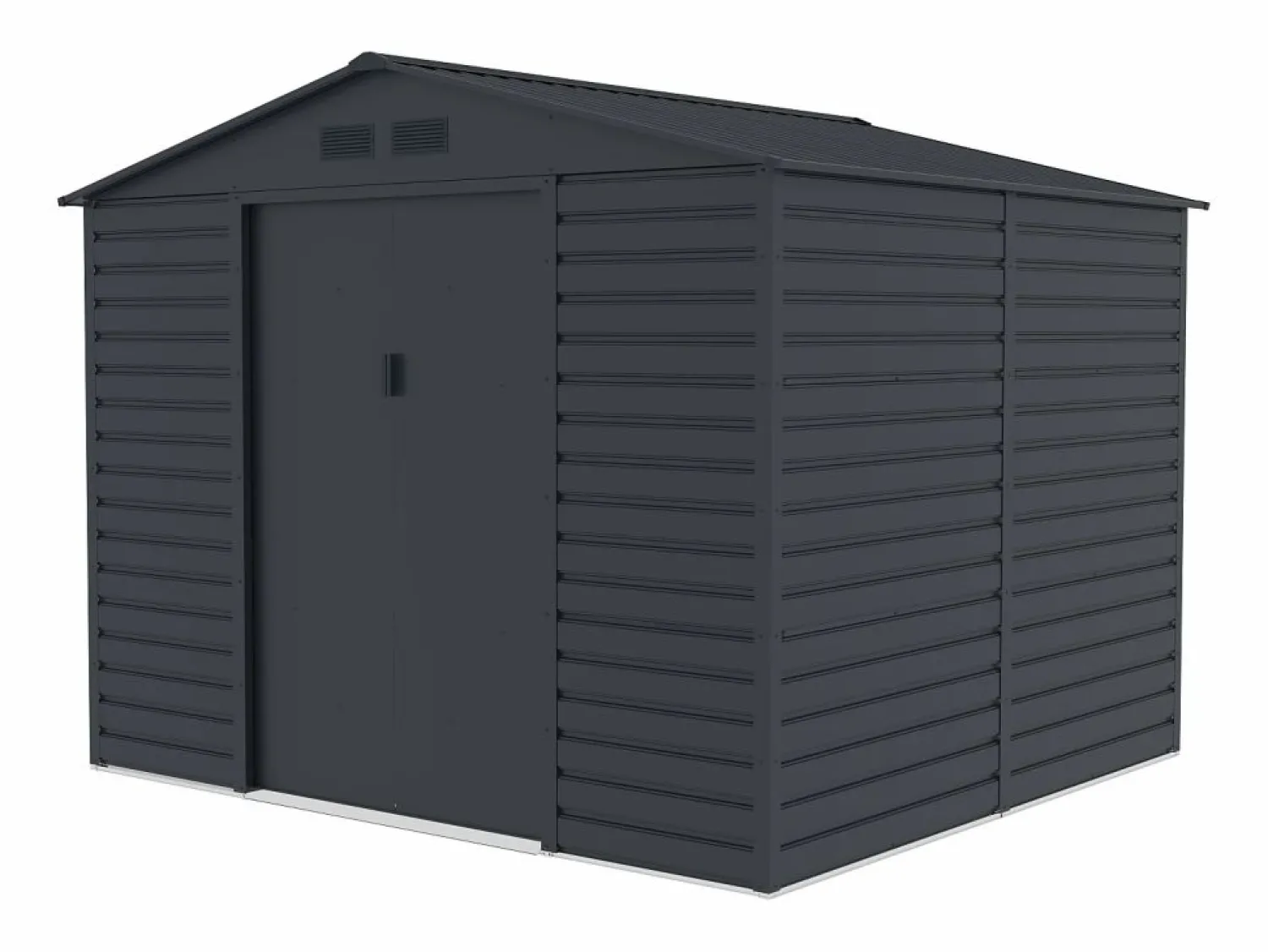 Best EXPERTLAND Caseta de jardín metálica de acero galvanizado - 7,17 m² - ADELMO Gris antracita