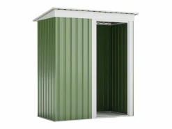 Best Caseta de jardín metálica de acero galvanizado verde salvia - 1,39 m² - BIRON Caseta De Jardín