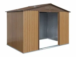 Caseta de jardín metálico, 5.39m² roble Caseta De Jardín