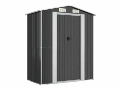 vidaxl Caseta de jardín 192x108x223 cm acero galvanizado antracita
