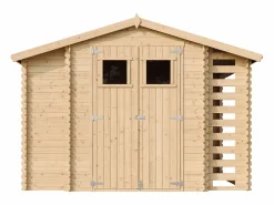 Caseta de madera con leñera y trastero - 3.53+0.94+0.94 m² - M389 Caseta De Jardín