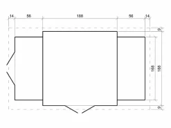 Discount Caseta de madera con leñera y trastero con suelo - 3.53+0.97+0.97 m² - M389F+M389G Caseta De Jardín