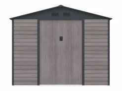 EXPERTLAND Caseta jardín acero galvanizado efecto madera - 5,40 m² ADELMO - ideal para herramientas
