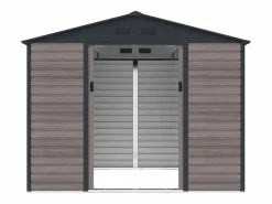 EXPERTLAND Caseta jardín acero galvanizado efecto madera - 5,40 m² ADELMO - ideal para herramientas