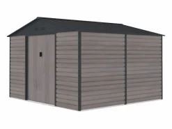 New Caseta jardín acero galvanizado efecto madera - 10,98m² - ideal para herramientas- ADELMO Caseta De Jardín
