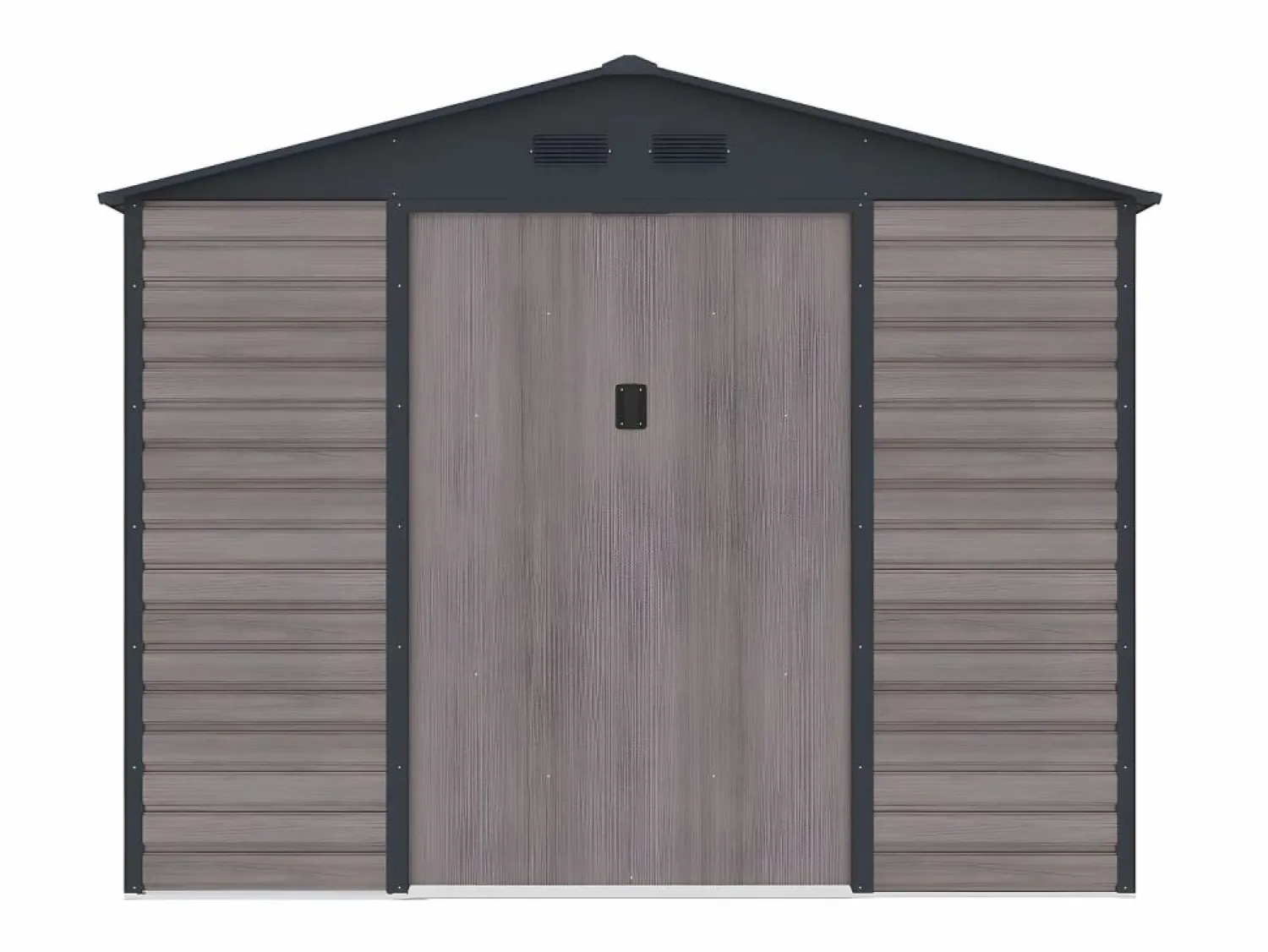 Hot Caseta jardín acero galvanizado efecto madera - 8,94 m² - ideal para herramientas- ADELMO Caseta De Jardín