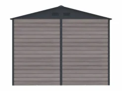 Hot Caseta jardín acero galvanizado efecto madera - 8,94 m² - ideal para herramientas- ADELMO Caseta De Jardín