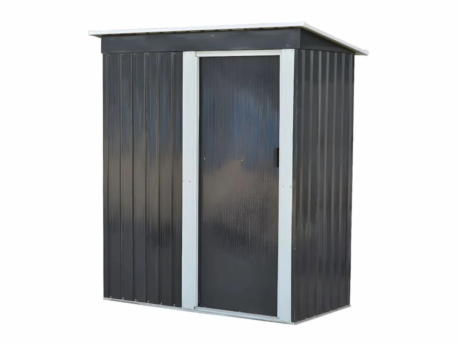 Discount Caseta jardín acero galvanizado BIRON puerta corredera 1.1m² Caseta De Jardín