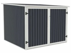 Sale EXPERTLAND Caseta para bicicletas de acero galvanizado 4 m² para 4 bicicletas NIKI Gris antracita