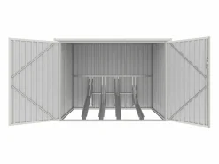 Sale EXPERTLAND Caseta para bicicletas de acero galvanizado 4 m² para 4 bicicletas NIKI Gris antracita