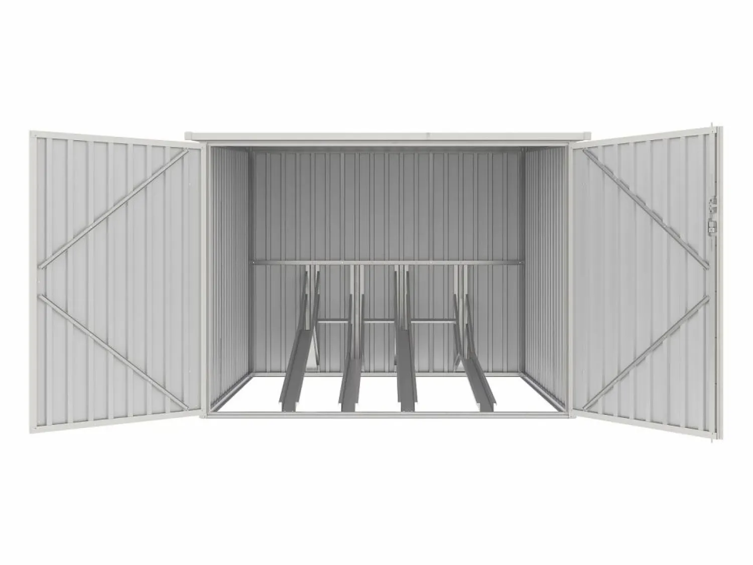 Sale EXPERTLAND Caseta para bicicletas de acero galvanizado 4 m² para 4 bicicletas NIKI Gris antracita