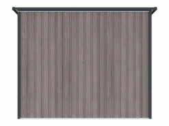 Outlet EXPERTLAND Caseta para bicicletas metal de acero galvanizado efecto madera 4 m² para 4 bicicletas NIKI Color natural oscuro