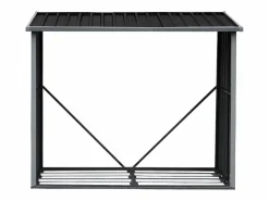 New Caseta para leña de acero galvanizado 2,23 m3 Ancho 182 x Prof. 83 x Alt. 148 cm DERWOOD Caseta De Jardín