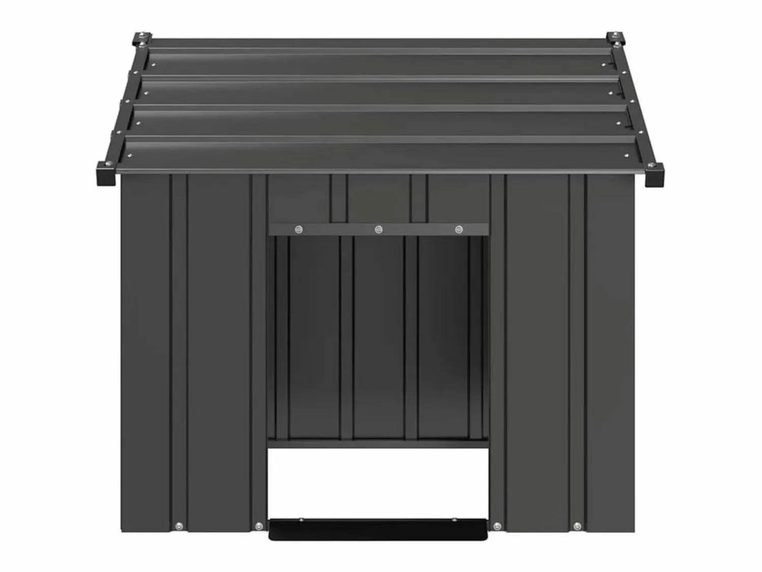 Clicnbuy Caseta para perros con techo acero galvanizado 85x107x81 cm