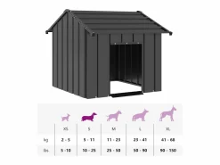 Clicnbuy Caseta para perros con techo acero galvanizado 85x107x81 cm