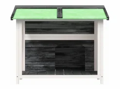 Clicnbuy Caseta para perros madera maciza de pino 96x87x80,5 cm