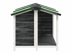 Clicnbuy Caseta para perros madera maciza de pino 96x87x80,5 cm