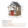 Discount Casita de Juegos Infantil SucceBuy de Madera con Puerta, Ventana y Lavabo