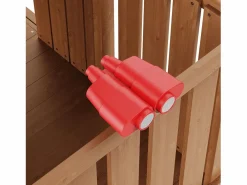 Clearance Casita de Juegos para Niños, SucceBuy - Casa de Juegos de Madera para Exteriores con Tobogán, Escalera y Ventana, Casa de Juegos de Jardín