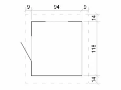 New Casitas de madera infantiles jardin con el suelo - 1.1m² / L146xB112xA145 cm - M516 Cabaña Infantil