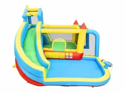 Hot Hauss Spole Castillo hinchable 5 en 1 para niños con tobogán y piscina - Tejido Oxford 364x315x239 cm Azul