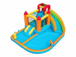 New Merax Castillo inflable 8 en 1 para niños - 460 x 343 x 190 cm - Oxford - Con ventilador - Naranja