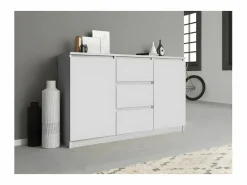 TOPESHOP CAZAR | Cómoda moderna 2 puertas + 3 cajones dormitorio / salón / oficina | Dimensiones: 75x120x40 | Diseño minimalista | Mobiliario funcional