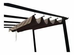 Outlet Cenador aurtante 3x3 m, aluminio y lona de poliéster gris REGIA Pérgola
