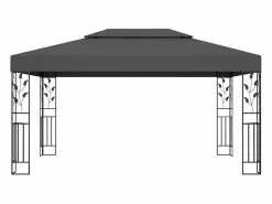 Clearance Cenador con doble techo y luces LED 3x4 m Antracita Cenador Y Quiosco