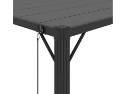 Best Cenador con techo de lamas 3x4 m Antracita Tejido de aluminio Gris