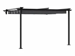 Best Cenador de pared de acero color antracita Pérgola