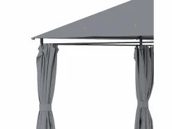 Outlet Outsunny Cenador Tenerife cortinas extraíbles + orificios de drenaje 272x400x300 cm Gris